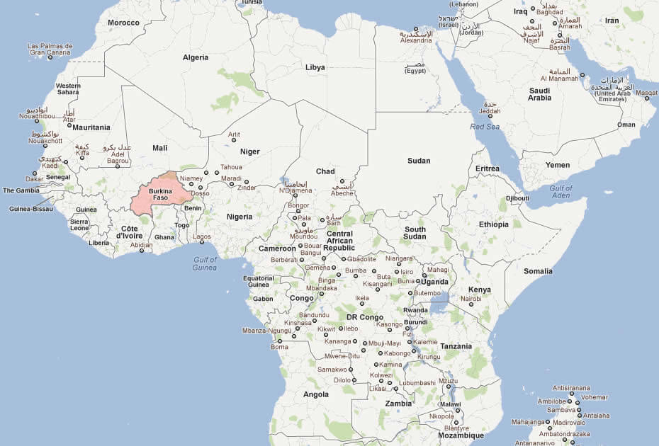 karte von Burkina Faso afrika